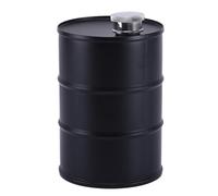 Bote de de acero inoxidable, petaca de barril de 25 onzas | Almacenamiento de líquidos portátil de 750 ml, tapa hermética y estilo industrial para cocina, garaje, parrilla, salsas