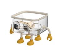 Bote de de mesa: bote de de escritorio, botes para escritorio, botes de de mesa con tapa, linda papelera, contenedor transparente para el hogar para dormitorio,