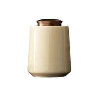 bote de te Tarro de cerámica for almacenamiento té suelto con tapa sellada doble aleación