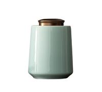 bote de te Tarro de cerámica for almacenamiento té suelto con tapa sellada doble aleación