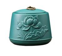 Bote de té, tarro de cerámica, Recipiente de cerámica for almacenamiento té, recipiente sellado for, organizador for el hogar(Blue)