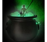 Bote Haskettle-Halloween con Luces, decoración del Esqueleto | Tazón de Mesa Espeluznante para Cocina, Habitaciones, Chimenea, requisito de Fiesta, decoración Viva, decoraciónespeluznante, Acento DEC