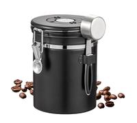Bote Hermético Para Café - Recipiente De Almacenamiento Para Café Molido Y En Grano,Organizador De Alimentos Con Medidor Y Seguimiento De Fecha Para Cocina Despensa Cafetería Restaurante