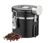 Bote Hermético Para Café | Recipiente De Almacenamiento Para Café Molido Y En Grano,Organizador De Alimentos Con Medidor Y Seguimiento De Fecha Para Cocina Despensa Cafetería Restaurante