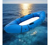 Bote Inflable para Kayak Y Pesca - Canoa Hinchable 2 Personas En PVC, Motorizable, Suelo Rígido, Incluye Remos, Bomba, Kit Reparación Y Bolsa(Blue)