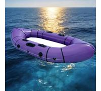 Bote Inflable para Kayak Y Pesca - Canoa Hinchable 2 Personas En PVC, Motorizable, Suelo Rígido, Incluye Remos, Bomba, Kit Reparación Y Bolsa(Purple)