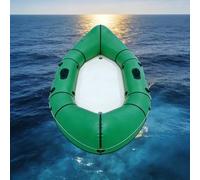 Bote Inflable para Kayak Y Pesca - Canoa Hinchable 2 Personas En PVC, Motorizable, Suelo Rígido, Incluye Remos, Bomba, Kit Reparación Y Bolsa(Green)