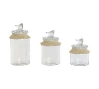 BOTE SET 3 CRISTAL FIBRA 11X11X22 1,3L 1L/620ML