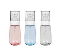 Bote Spray Botella de Aerosol Vacío Plástico Transparente Niebla Fina Atomizador de Viaje Recargable Conjunto de Botellas Maquillaje Vacio de Agua Claro Contenedor (3 × 60 ML)