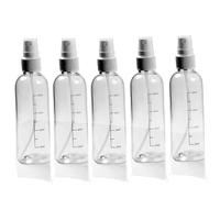 Bote spray pulverizador transparente,5PCS botellas spray de 100ML, atomizador para perfume plástico PET botellas de viaje vacías con niebla fina recargable botella spray para perfume, tónico, alcohol