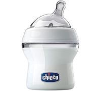 Botella 150ml Chicco PP Natural Feeling silicona chupete Bout inclinado flujo normal 0 Mes