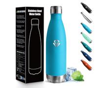 Botella Acero Inoxidable 500 ml, sin BPA, Botella Agua, Botella Térmica A prueba Fugas doble Pared, Termo, Aptas Bebidas con Gas, Ideal Gimnasio Colegio