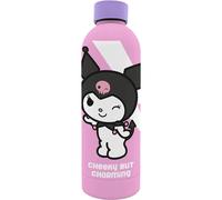 KIDS EUROSWAN Botella de agua para niños Sanrio Kuromi – Acero inoxidable, tacto suave, 800 ml