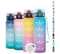 Botella Agua, 500ml Botella Agua Niños, a Prueba de Fugas, Cantimplora Infantil con Filtro, Fácil de Limpiar, Cantimplora con Marca de Tiempo, para la Escuela, Oficina, Deportes, Running, Bicicleta