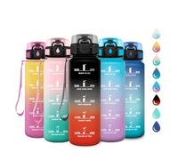 Botella Agua 500ml, Botella con Filtro, Cantimplora Reutilizable,Botellas Motivacional con Marcador de Tiempo, Botellas sin BPA, Cantimplora para Gimnasio, Oficina, Escuela, Sport, Bicicleta, Yoga