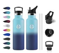 Botella Agua 500ml, Botella Termica Acero Inoxidable, Botella Agua sin BPA, Botella Gym con Doble Pared, Cantimplora Reutilizable para Niños y Adultos, Deporte, Escuela, Oficina, Senderismo y Viajes