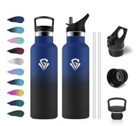 Botella Agua 500ml, Botella Termica Acero Inoxidable, Botella Agua sin BPA, Botella Gym con Doble Pared, Cantimplora Reutilizable para Niños y Adultos, Deporte, Escuela, Oficina, Senderismo y Viajes