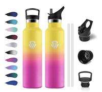 Botella Agua 750ml, Botella Termica con Doble Pared Aislante, sin BPA, Garrafa Agua Acero Inoxidable, Botella Gimnasio Ideal para Adultos, Escuela, Oficina, Viajes, Senderismo, Yoga, Running, Fitness