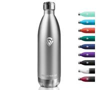 Botella Agua Acero Inoxidable 1L, Botella Termica sin BPA, Termo Reutilizable, Cantimplora a Prueba de Fugas, Cantimplora Termica para Niños, Adultos, Escuela, Oficina, Gimnasio, Deporte, Viajes
