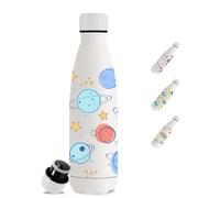 Botella Agua Acero Inoxidable, 500ml Botella Termica, A Prueba de Fugas, Cantimplora con Planeta, Doble Aislamiento, Cantimplora Acero Inoxidable, para la Escuela, Viajar, Cámping, Oficina