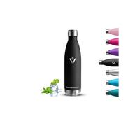 Botella Agua Acero Inoxidable, 500ml Botella Termica, sin BPA, Botella Agua Niños, A Prueba de Fugas, Cantimplora Acero Inoxidable, Aislamiento al Vacío, Cantimplora para Escuela, Deportes, Cámping