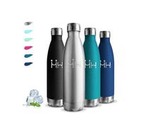 Botella Agua Acero Inoxidable- 500ml- Botella Termica, sin BPA, Cantimplora Acero Inoxidable, A Prueba de Fugas, Cantimplora Infantil, Aislamiento al Vacío, Botellas para Escuela, Cámping, Oficina