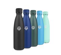 Botella Agua Acero Inoxidable 500ml, Botella Termo Reutilizable, Termo Agua sin BPA, Cantimplora Termica con Doble Pared, Botella Termica para Oficina, Escuela, Yoga, Deporte, Senderismo, Aire Libre