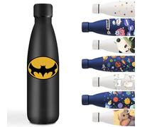 Botella Agua Acero Inoxidable 500ml, Cantimplora Acero Inoxidable, Botella Agua Personalizada con Diablo, Mantiene 24H Frio/12H Calor, Cantimplora para la Escuela, Oficina, Viajar, Café, Yoga, Negro
