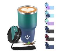 Botella Agua Acero Inoxidable 600ml 20oz, Taza de Café, Termo Cafe para Llevar 304 Reutilizables, Vaso Termico Antigoteo, Taza Aislante Hermética al Vacío con Tapa para Viaje, Gimnasio, Oficina