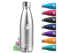 Botella Agua Acero Inoxidable, 750ml Botella Termica, sin BPA, Garrafa Termica, A Prueba de Fugas, Cantimplora Acero Inoxidable, Aislamiento al Vacío, Cantimplora para Escuela, Cafetería, Oficina