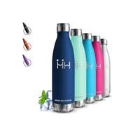 Botella Agua Acero Inoxidable, Termica 500ml, A Prueba de Fugas, Agua Niños, Mantiene 24H Frio/12H Calor, sin Bpa, Acero Inoxidable 18/8, para Escuela, Gym, Oficina, Outdoor