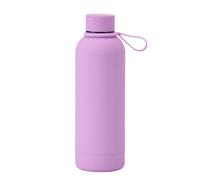 Botella Agua Cantimplora Termo De Boca Pequeña Acero Inoxidable, Taza Portátil Con Mango, Botella Agua For Deportes Al Aire Libre Escuela Reutilizable(Purple)