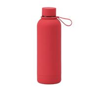 Botella Agua Cantimplora Termo De Boca Pequeña Acero Inoxidable, Taza Portátil Con Mango, Botella Agua For Deportes Al Aire Libre Escuela Reutilizable(Rot)