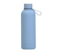 Botella Agua Cantimplora Termo De Boca Pequeña Acero Inoxidable, Taza Portátil Con Mango, Botella Agua For Deportes Al Aire Libre Escuela Reutilizable(Blue)