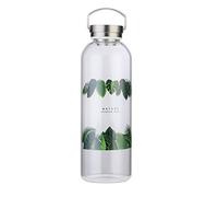 Botella Agua Cristal 2 Litros Reutilizable con Portátil Tapa Inox Funda Neopreno sin Bpa