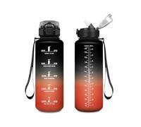 Botella Agua Deporte 1.5L, Cantimploracon Marcador de Tiempo, Fácil de Limpiar, Reutilizable, Motivacional Botella y Prueba de Fugas, Cantimplora para Oficina, Adultos, Bicicleta, Senderismo