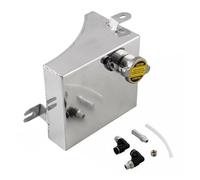Botella Agua Desbordamiento Refrigerante Radiador Aluminio 1.75 L Para Nissan 240SX S13 Depósito Expansión Refrigerante(Plata)
