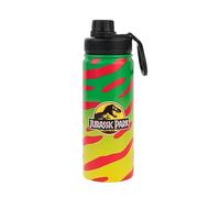 Botella agua Jurassic Park - Botella agua acero inoxidable gimnasio Termica (Cantimplora) | Water bottle con asa, tapon hermético y Aislamiento Doble pared Frio/Calor | Regalos Merchandising Oficial