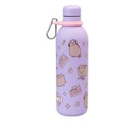 Botella agua niña Pusheen Kawaii, morada - Botella acero inoxidable niños : Botella termica 500ml (Cantimplora infantil) | Botellas de agua acero inoxidable Aislamiento Doble pared Frio/Calor