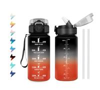 Botella agua Niños 500ml, Cantimplora Infantil con Pajita, a Prueba de Fugas, Con Cierre de Seguridad, Cantimplora con Marca de Tiempo, Ideal para Escuela, Colegio, Bicicleta, Cafetería, Oficina