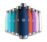 Botella Agua Niños 500ML, Sin BPA, Botella Agua Acero Inoxidable, Cantimplora Infantil, Acero Inoxidable 18/8, A Prueba de Fugas Reutilizable, Termo para Gimnasio, Escuela, Deporte, Niño, Niña