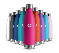 Botella Agua Niños 500ML, Sin BPA, Botella Agua Acero Inoxidable, Cantimplora Infantil, Acero Inoxidable 18/8, A Prueba de Fugas Reutilizable, Termo para Gimnasio, Escuela, Deporte, Niño, Niña