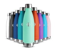 Botella Agua Niños 500ML, Sin BPA, Botella Agua Acero Inoxidable, Cantimplora Infantil, Acero Inoxidable 18/8, A Prueba de Fugas Reutilizable, Termo para Gimnasio, Escuela, Deporte, Niño, Niña