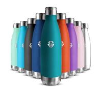 Botella Agua Niños 500ML, Sin BPA, Botella Agua Acero Inoxidable, Cantimplora Infantil, Acero Inoxidable 18/8, A Prueba de Fugas Reutilizable, Termo para Gimnasio, Escuela, Deporte, Niño, Niña