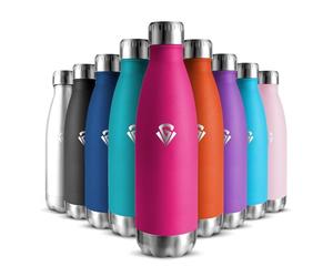 Botella Agua Niños 500ML, Sin BPA, Botella Agua Acero Inoxidable, Cantimplora Infantil, Acero Inoxidable 18/8, A Prueba de Fugas Reutilizable, Termo para Gimnasio, Escuela, Deporte, Niño, Niña