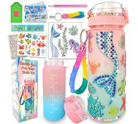Botella Agua NiñOs,Botella De Agua,Kit De Botella De Agua Para NiñOs Diy Con Pegatinas De Diamantes,Recipiente Para Beber Con Una Capacidad Aproximada De 600 Ml, Ideal Para Bebidas FríAs