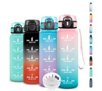 Botella Agua Niños con Filtro, Botella Agua 500ml, Fácil de Limpiar, Cantimplora Motivacional con Marca de Tiempo, Cantimplora Infantil a Prueba de Fugas, para Escuela, Viajar, Running, Gym, Bicicleta