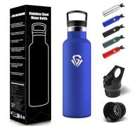 Botella Agua Niños, Termo Agua Fria, 500ml Cantimplora Termica Sin BPA, 12H Caliente/24 Frío, Cantimplora Acero Inoxidable 18/8, Botella Acero Inoxidable para Deporte, Oficina, Yoga - Azul real