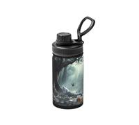 Botella aislada personalizada única - Botella de agua aislada de 12 onzas con diseño de impresión completa, acero inoxidable, a prueba de fugas y duradera para uso al aire libre y deportivo, gatos en