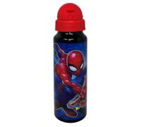 Botella Aluminio con Pajita Spiderman Marvel Botella 550ml Accesorio Infantil